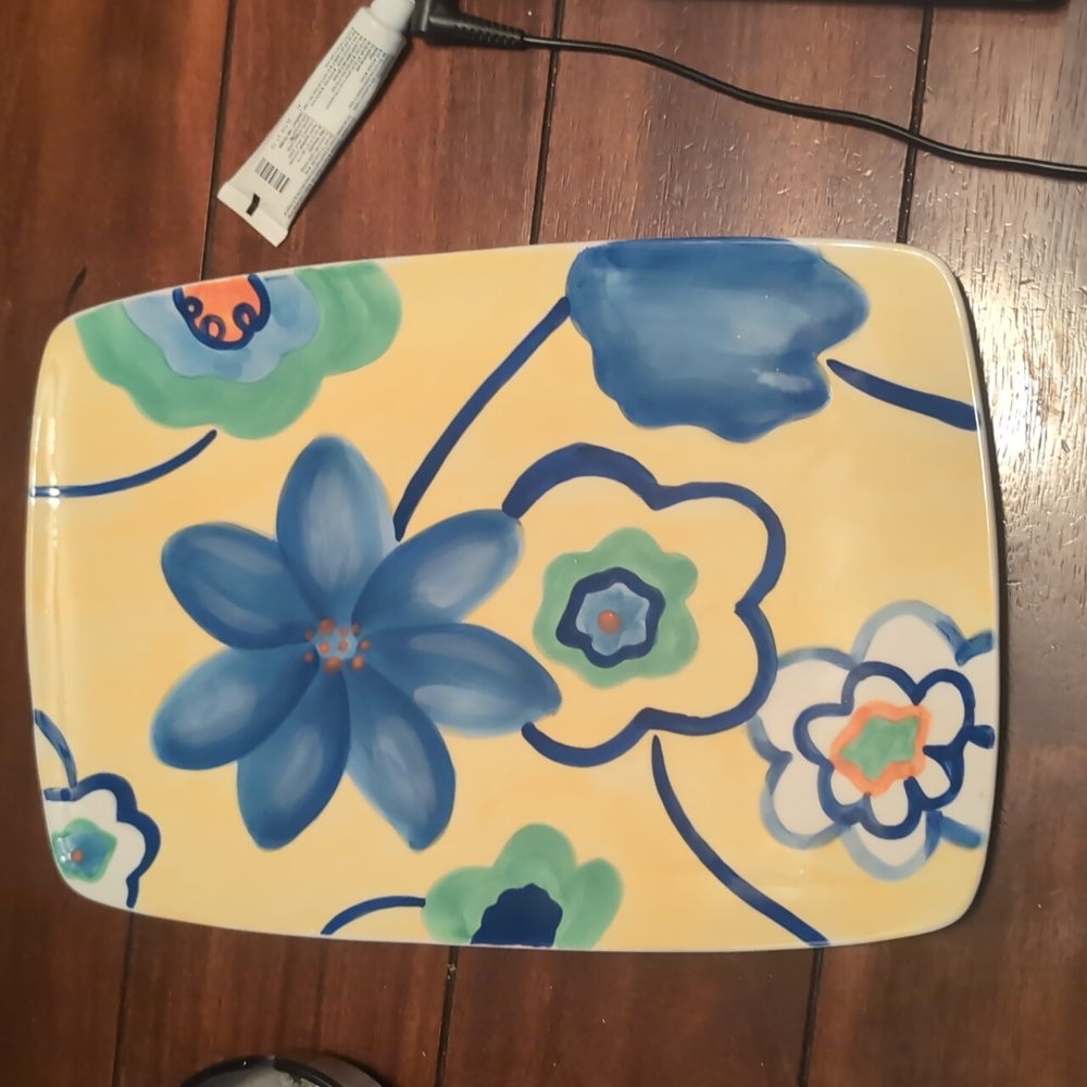Avon Luau Flowers Platter 2004
